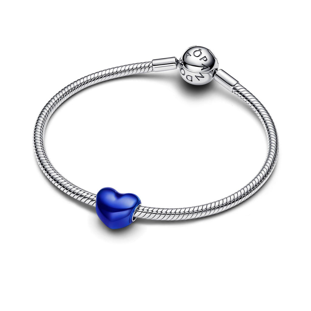 Pandora Moments Charm Cœur Bleu Métallique 793337C05