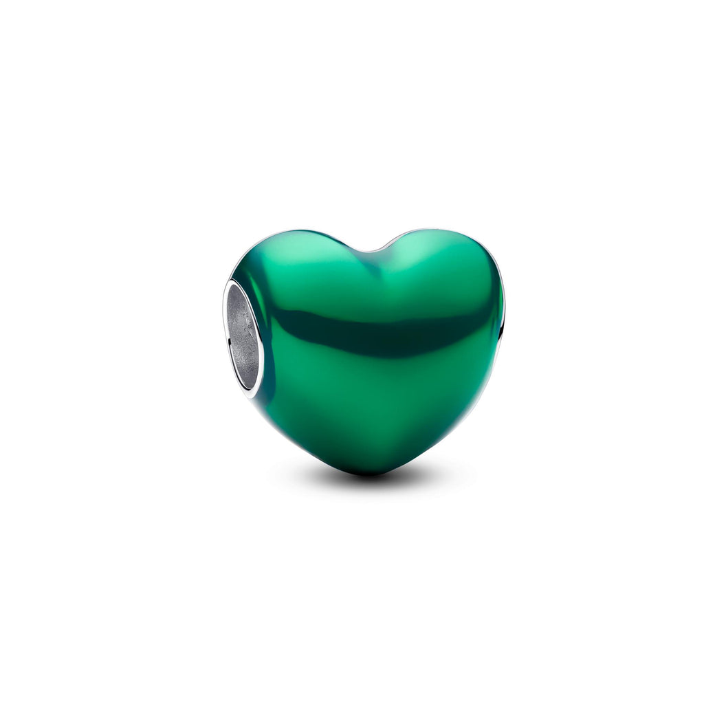 Pandora Moments Charm Cœur Vert Métallique 793337C07