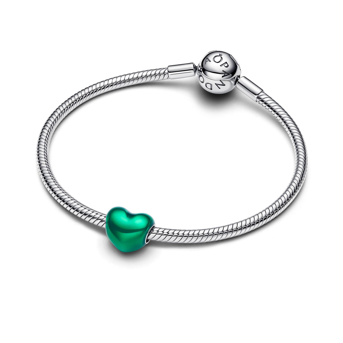 Pandora Moments Charm Cœur Vert Métallique 793337C07