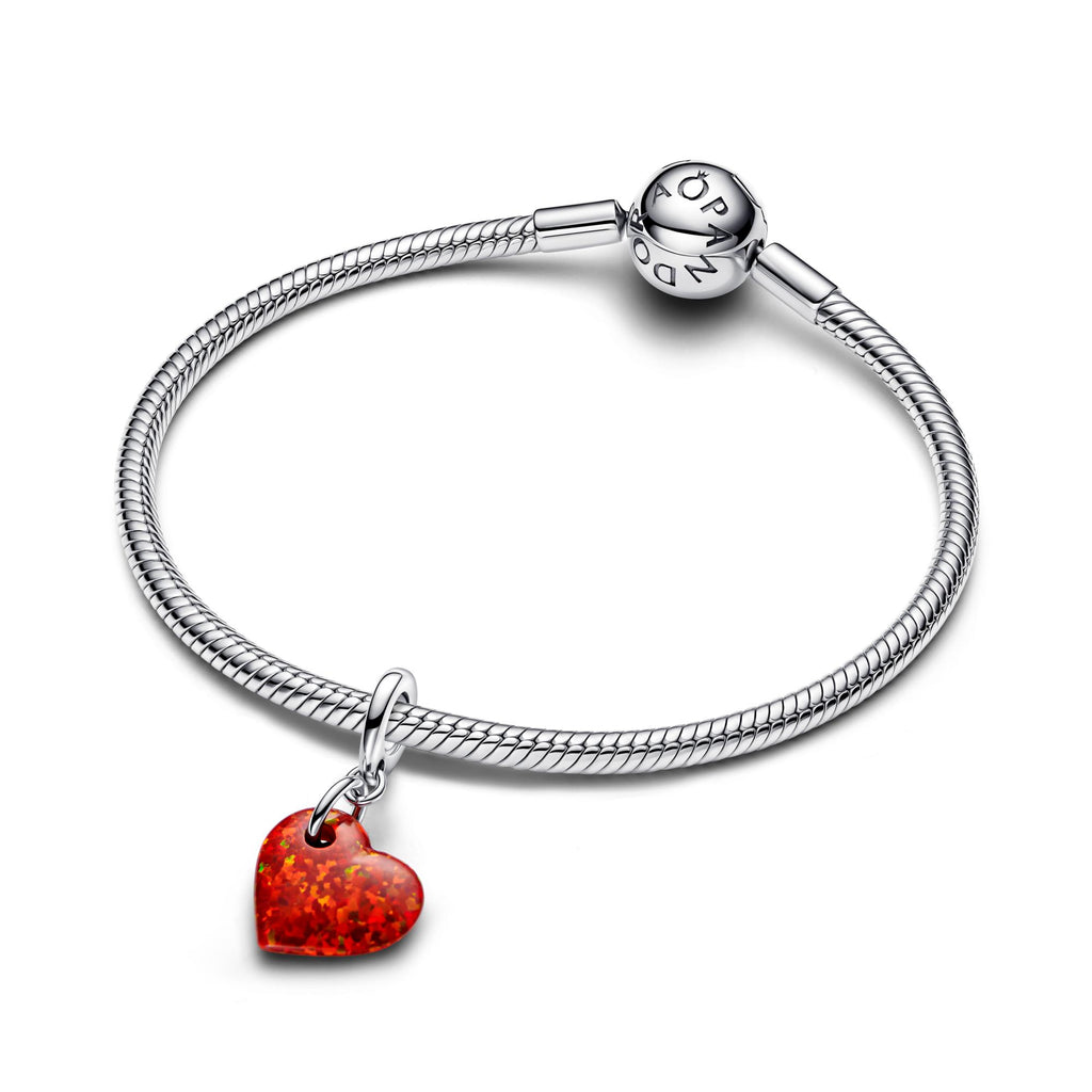 Pandora Moments Charm Pendant Cœur Rouge Opalescent 793348C01