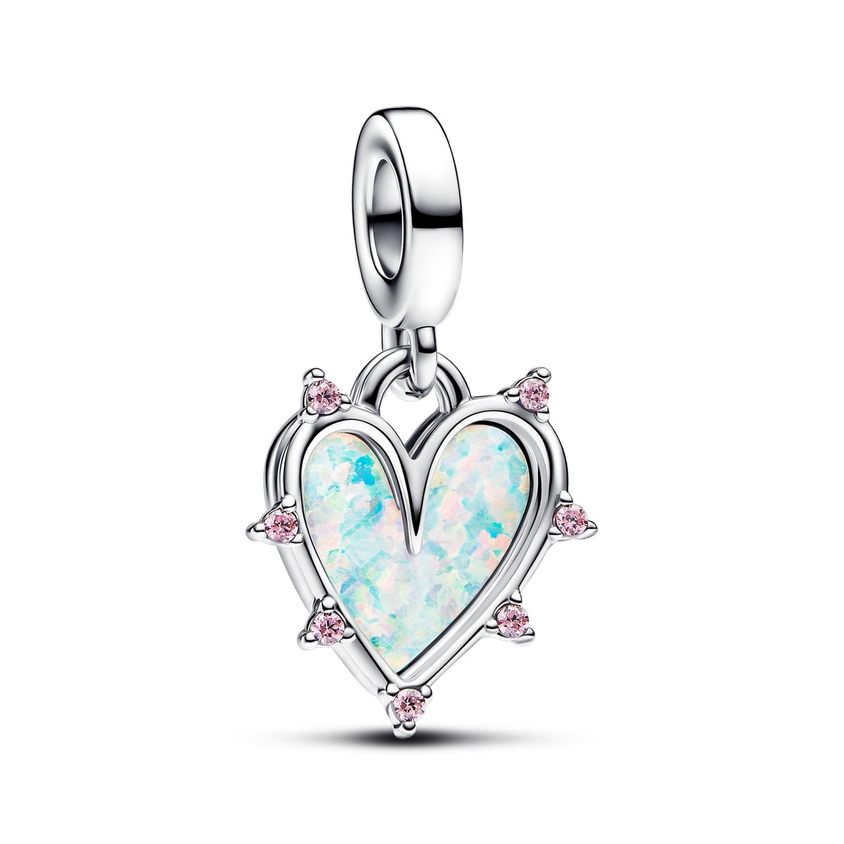 Pandora Moments Charm Pendant Double Opalescent Amitié 793434C01