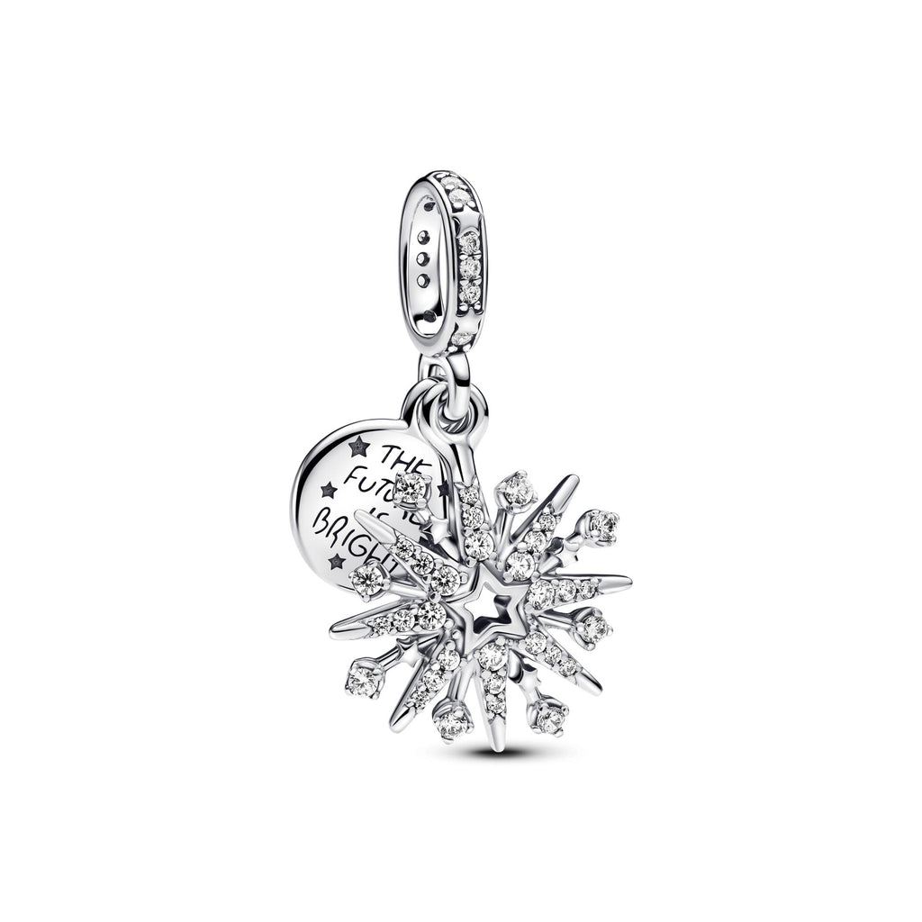 Pandora Moments Charm Pendant Double Feu d'Artifice Scintillant 793512C01