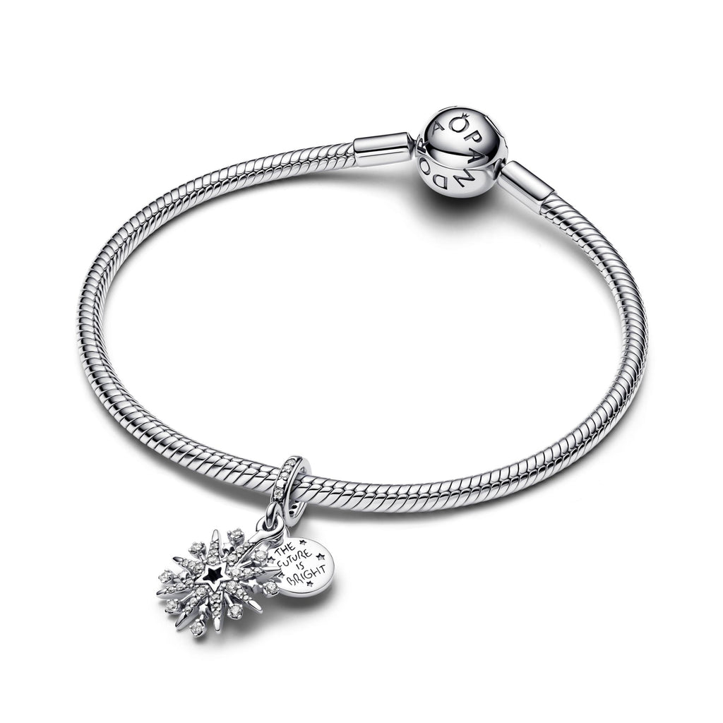 Pandora Moments Charm Pendant Double Feu d'Artifice Scintillant 793512C01