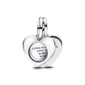 Pandora Moments Charm Pendant Double Loupe Cœur Gravable 793671C00
