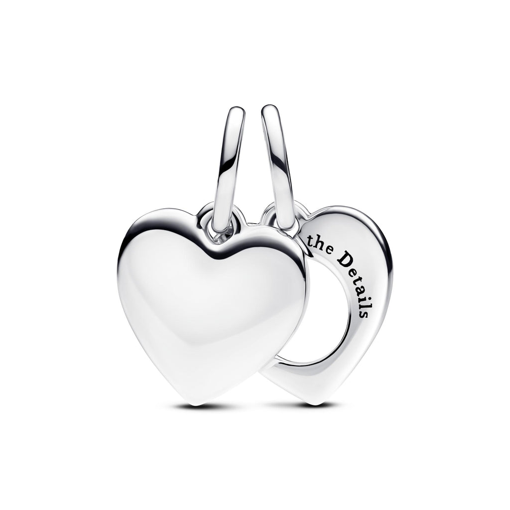 Pandora Moments Charm Pendant Double Loupe Cœur Gravable 793671C00