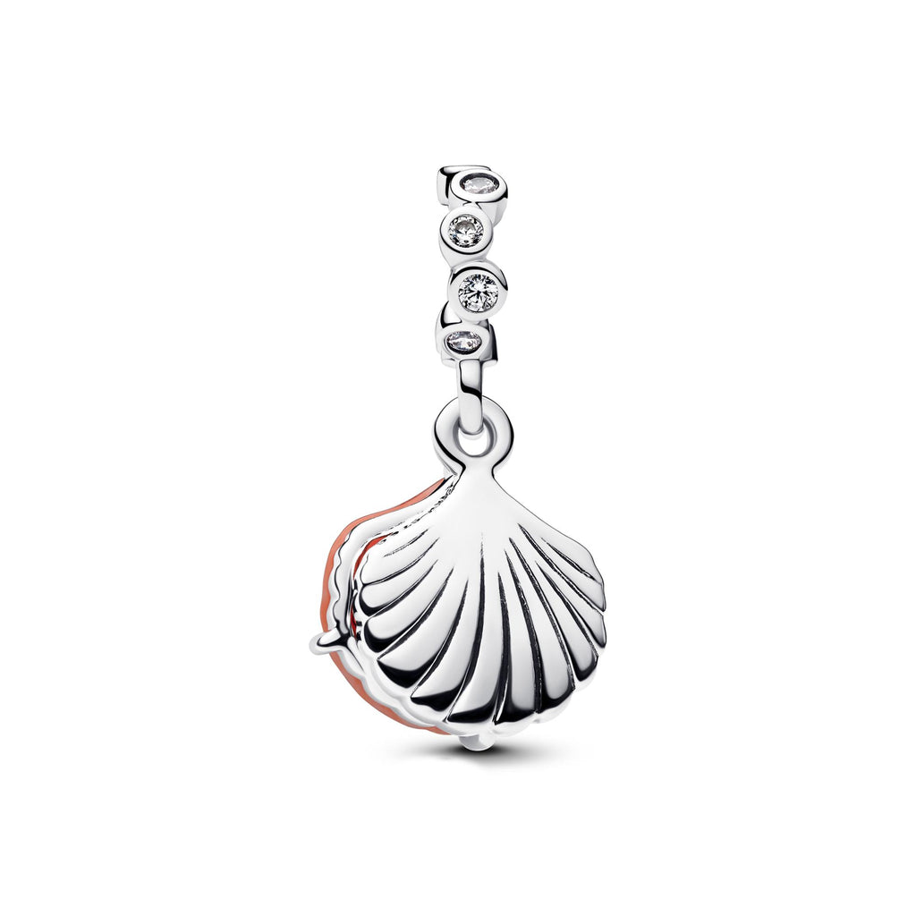 Pandora Moments Charm Pendant Double Coquillage Couleur Corail 793821C01