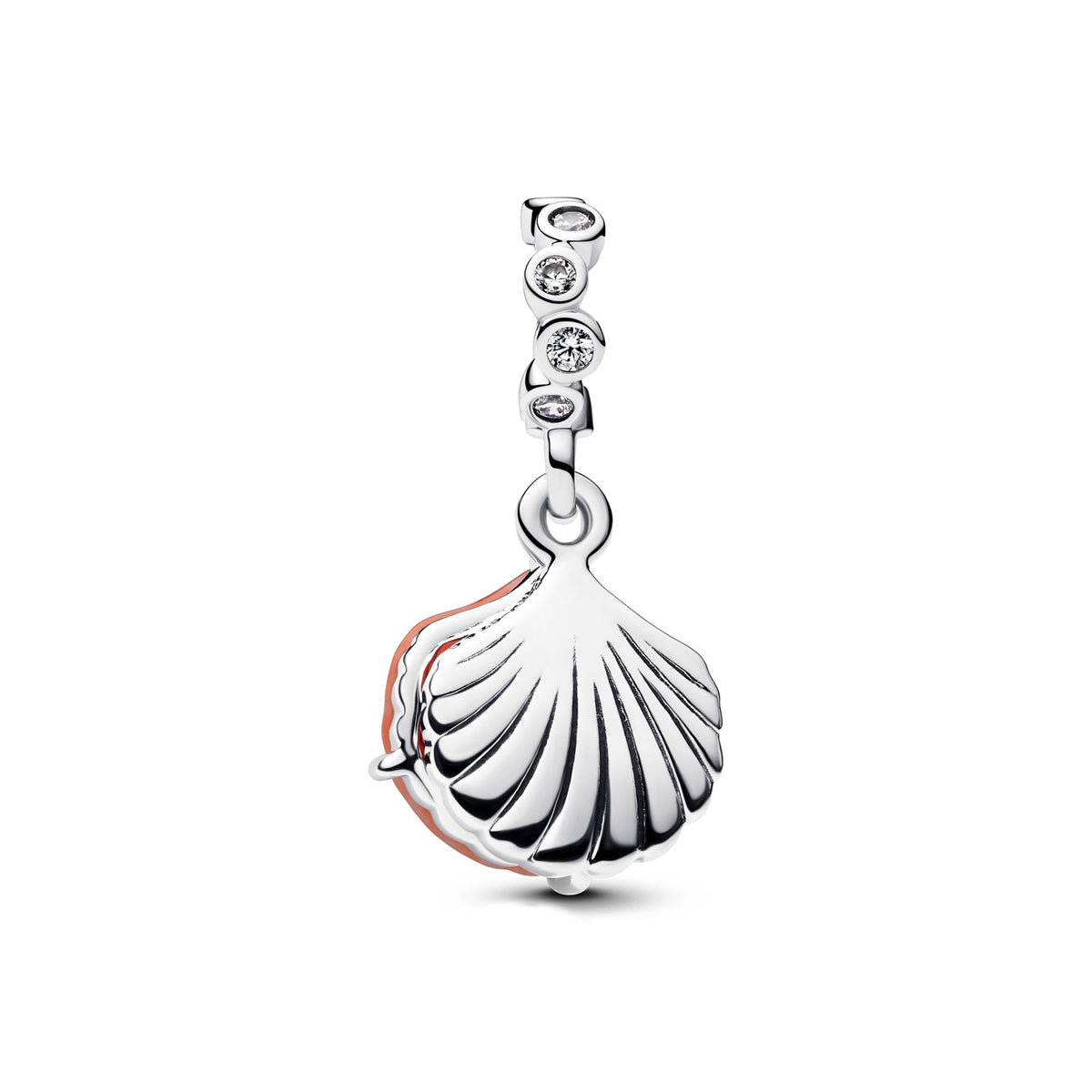Pandora Moments Charm Pendant Double Coquillage Couleur Corail 793821C01