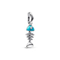 Pandora Moments Charm Pendant Arête de Poisson Turquoise 793894C01
