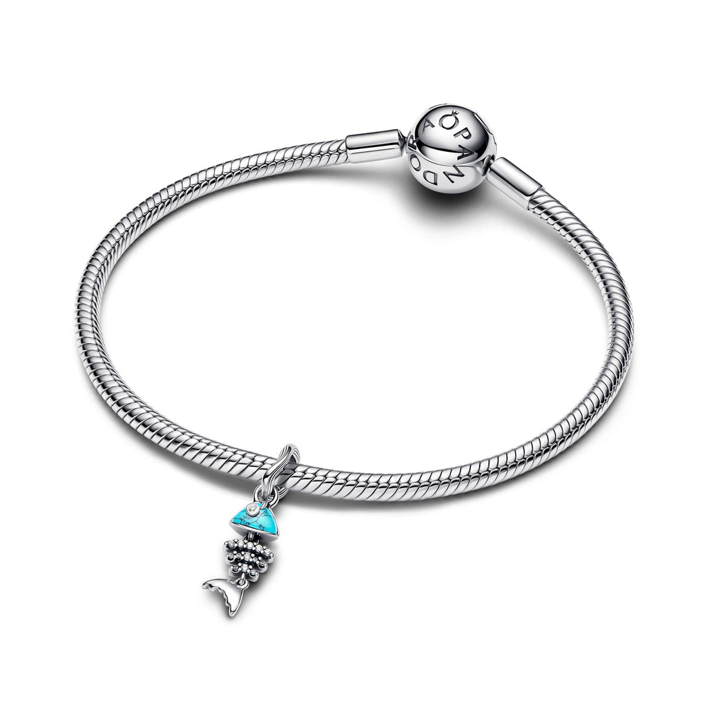 Pandora Moments Charm Pendant Arête de Poisson Turquoise 793894C01