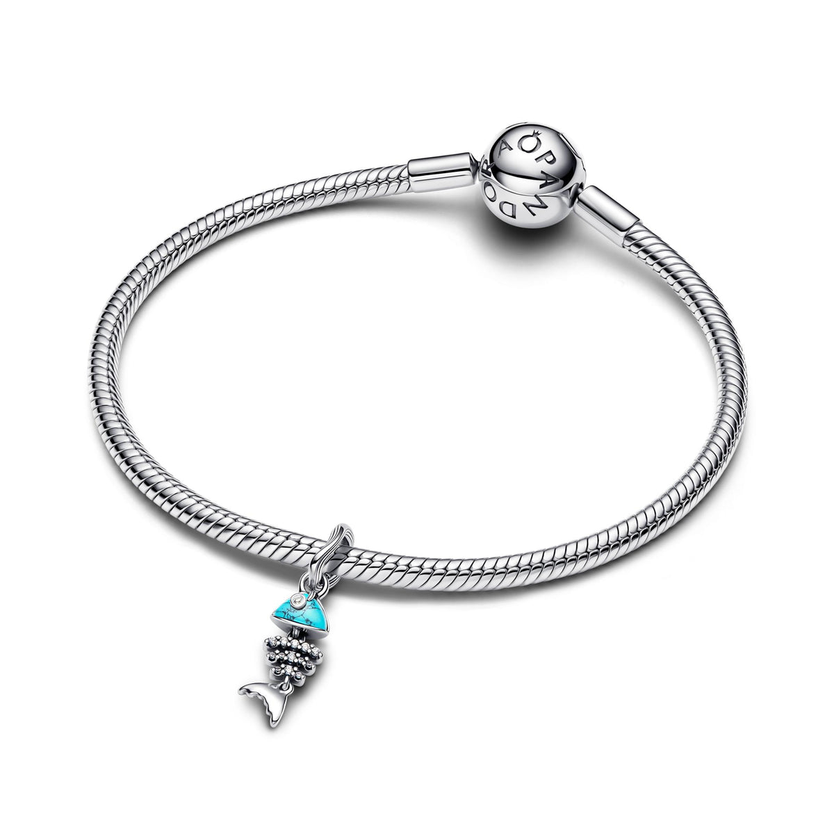 Pandora Moments Charm Pendant Arête de Poisson Turquoise 793894C01