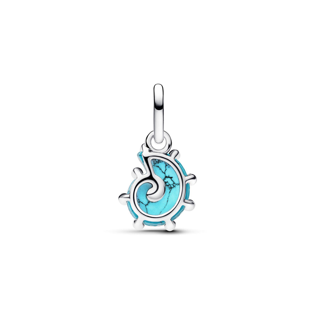 Pandora Moments Charm Pendant Escargot de Mer Verre de Murano Bleu 793900C01
