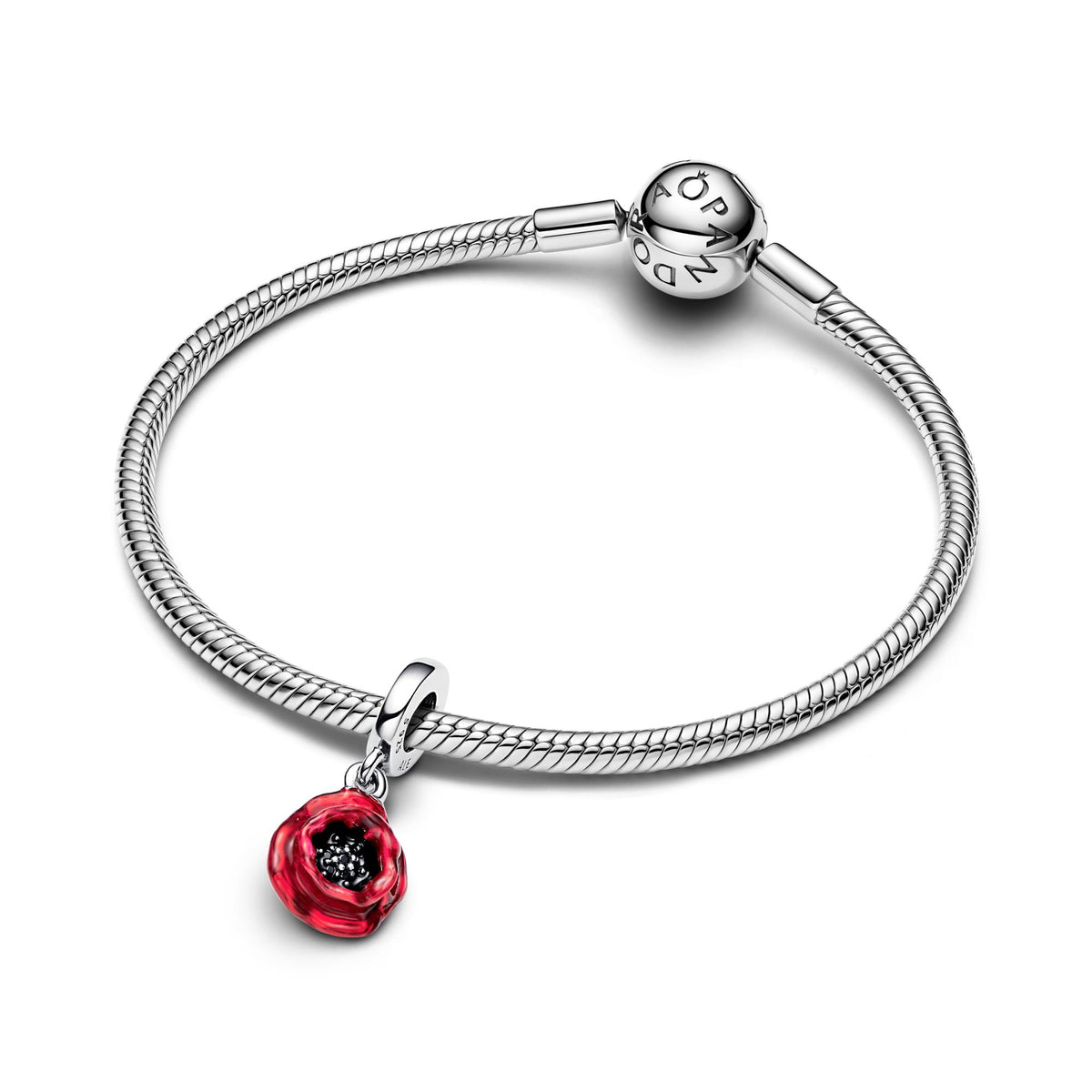 Pandora Moments Charm Pendant Fleur Rouge 793917C01