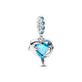 Pandora Moments Charm Pendant Dauphins Verre de Murano Bleu 793924C01