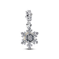 Pandora Moments Charm Pendant Double Flocon de Neige Opalescent 794142C01