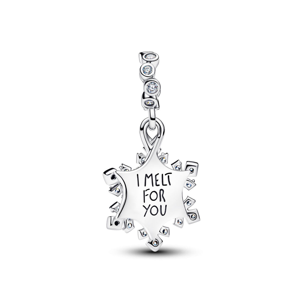 Pandora Moments Charm Pendant Double Flocon de Neige Opalescent 794142C01