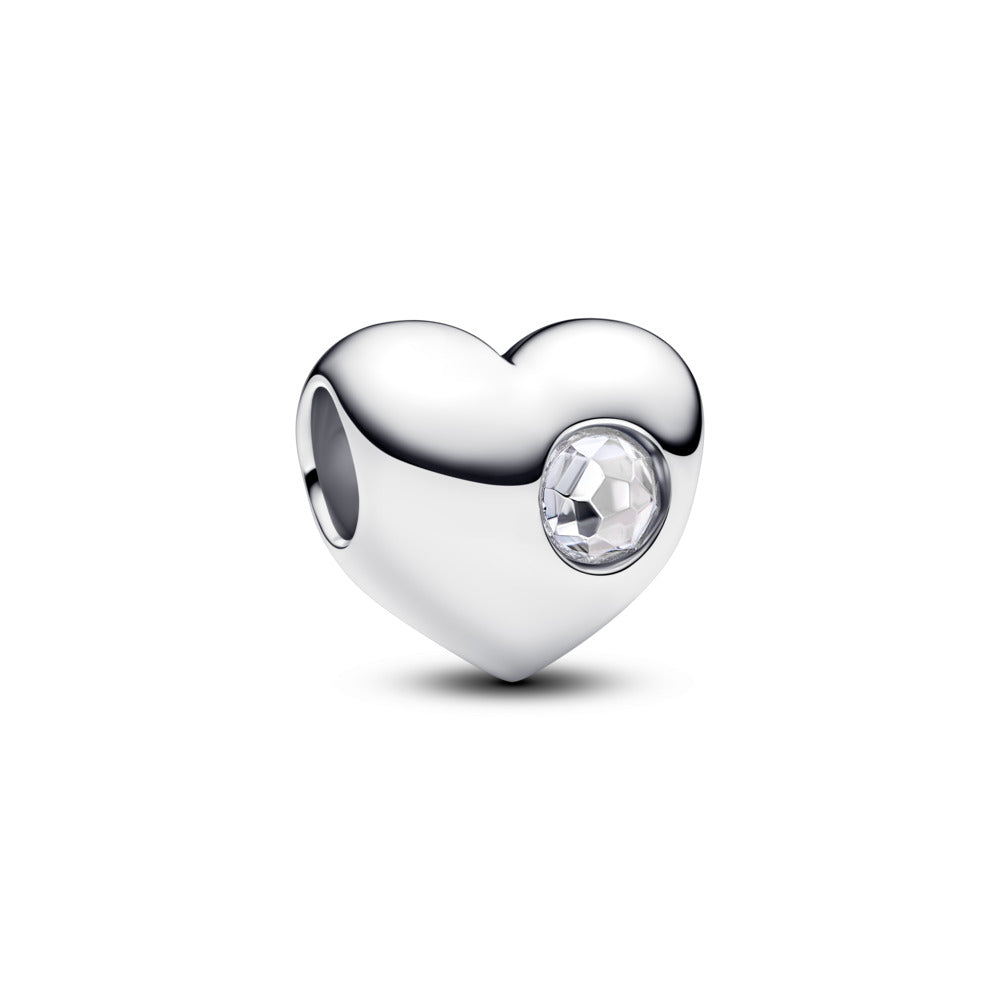 Pandora Moments Charm Cœur Gravable Scintillant 794161C04