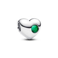 Pandora Moments Charm Cœur Gravable Vert Royal 794161C05