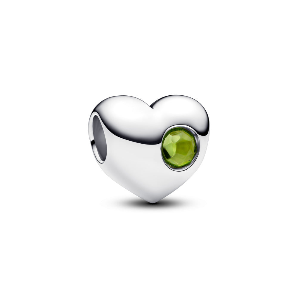 Pandora Moments Charm Cœur Gravable Vert Printemps 794161C08