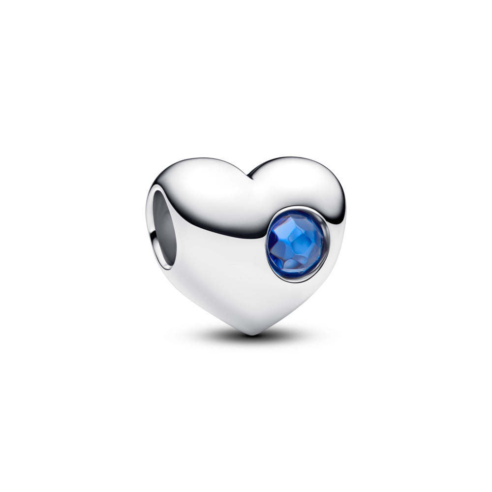 Pandora Moments Charm Cœur Gravable Bleu Princesse 794161C09