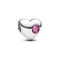 Pandora Moments Charm Cœur Gravable Rose Phlox 794161C10