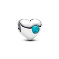 Pandora Moments Charm Cœur Gravable Imitation Turquoise 794161C12