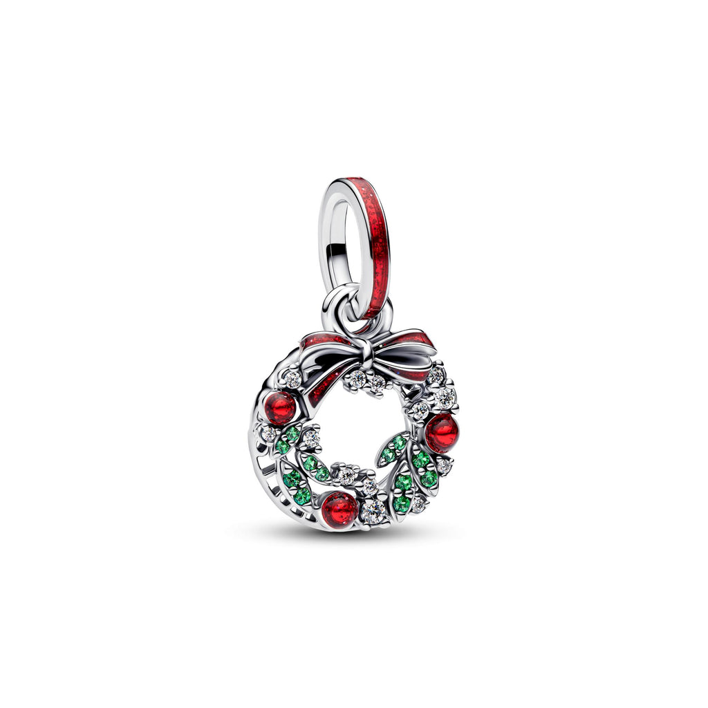Pandora Moments Charm Pendant Double Couronne de Noël 794238C01