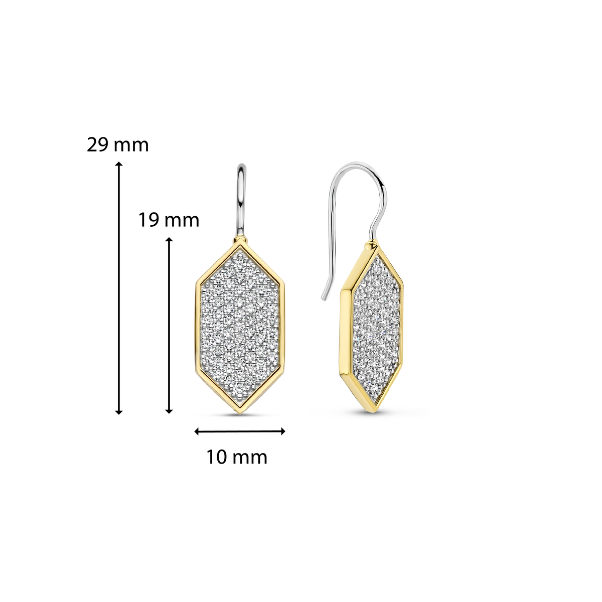 Ti Sento Milano Boucles d'oreilles pendantes Lune et étoiles 7942ZY