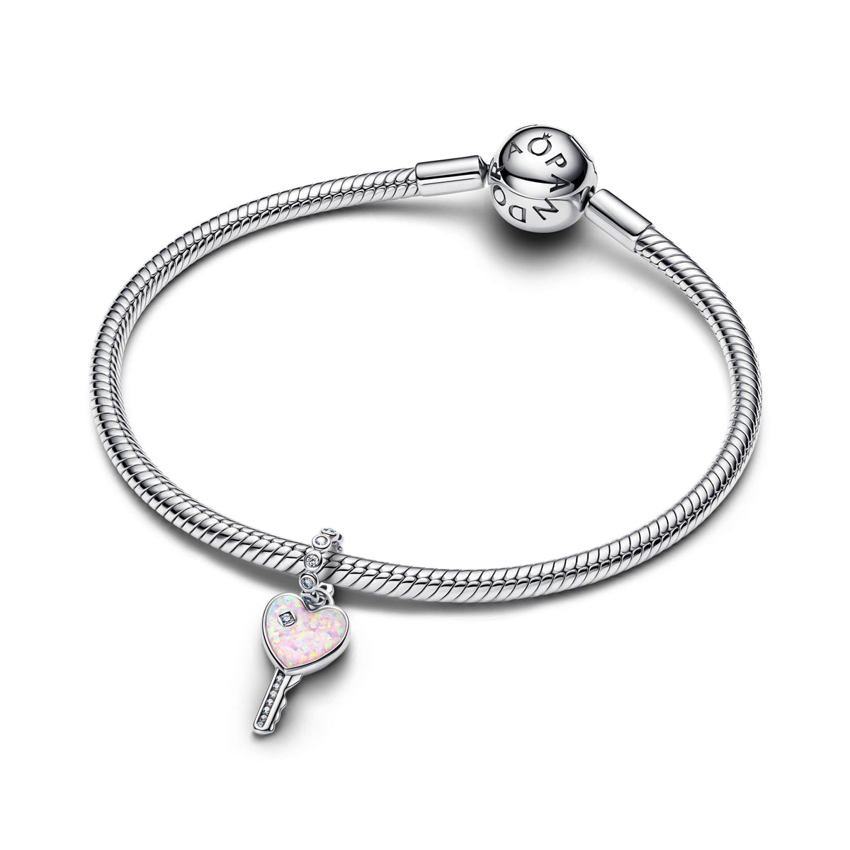 Pandora Moments Charm Pendant Clé Cœur Opalescent 794427C01
