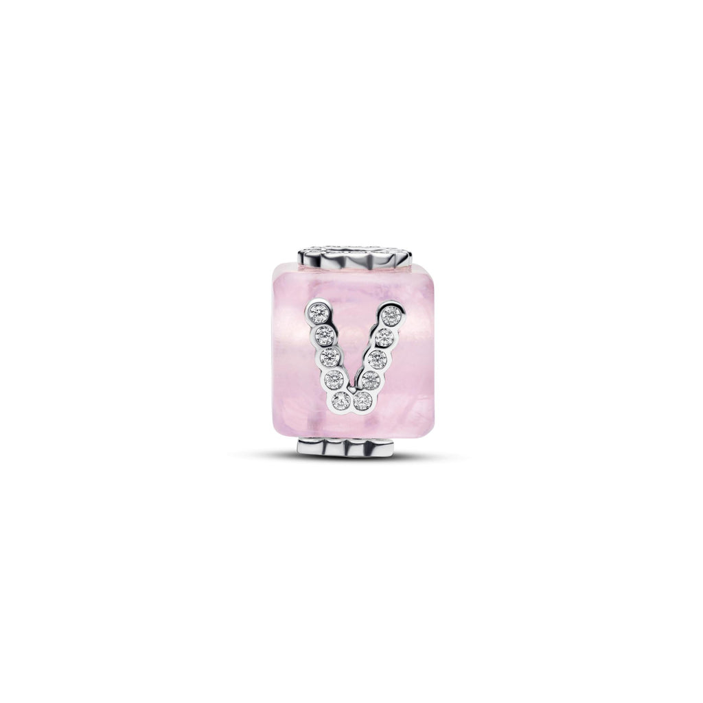 Pandora Moments Charm Cube Love Verre de Murano Rose 794433C01