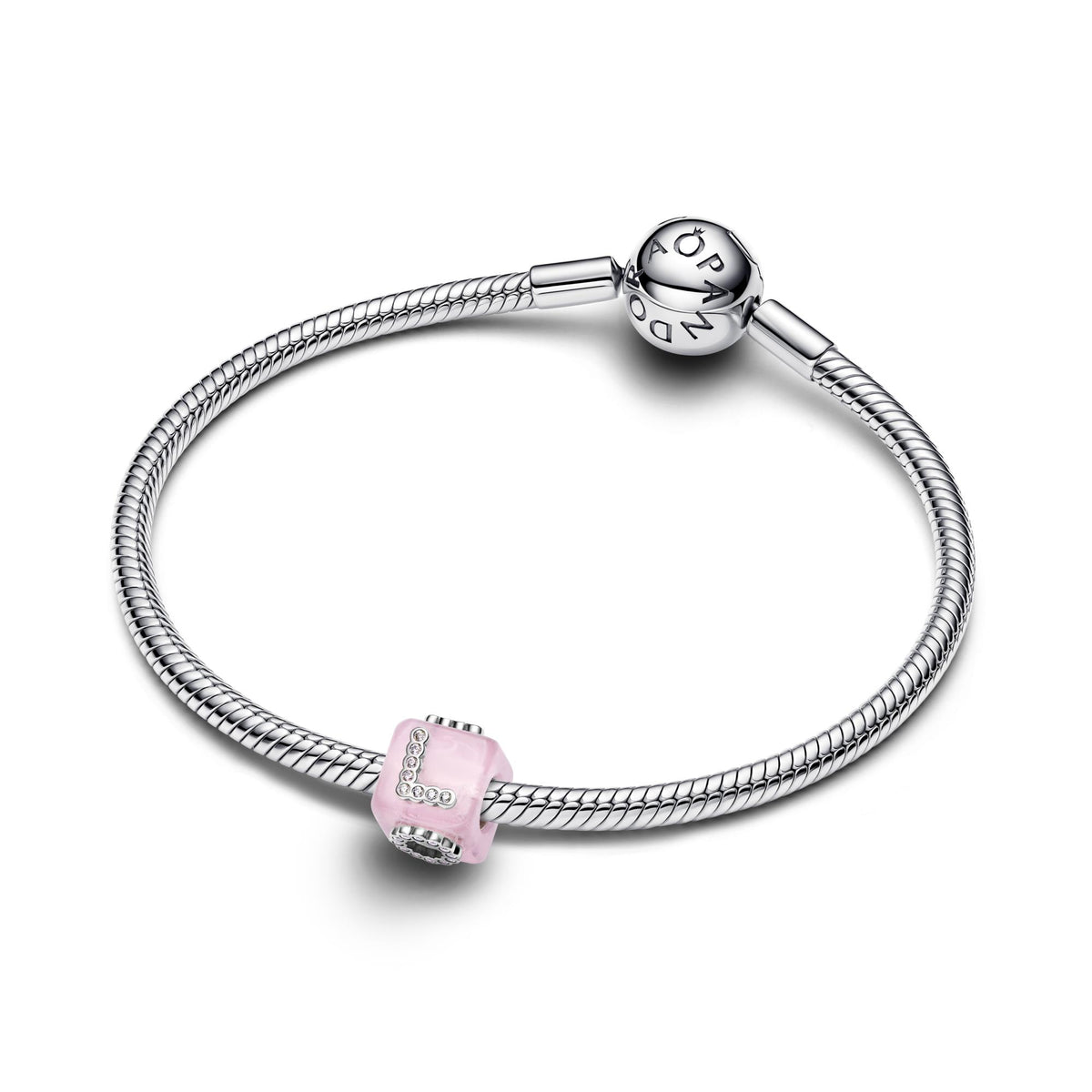 Pandora Moments Charm Cube Love Verre de Murano Rose 794433C01