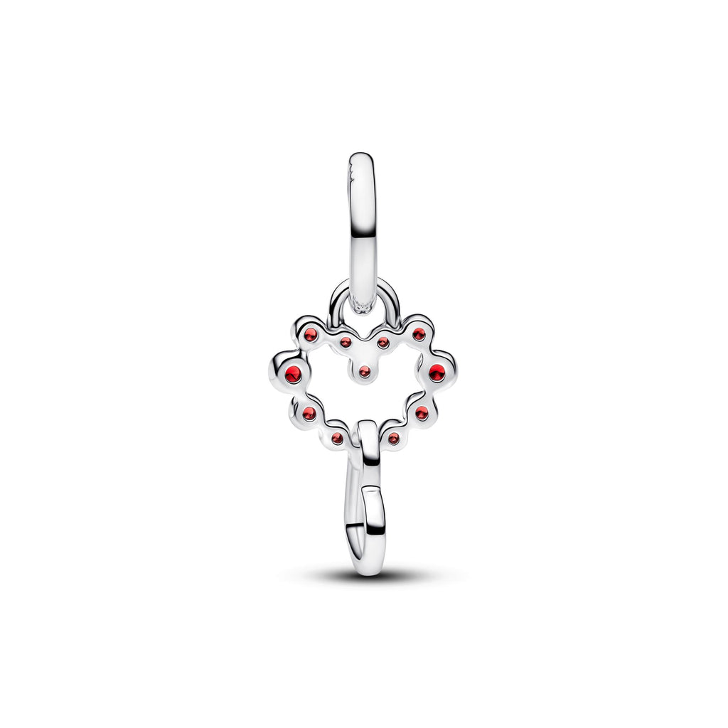 Pandora Moments Charm Pendant Cœurs Liés & Pierres Rouges 794435C01