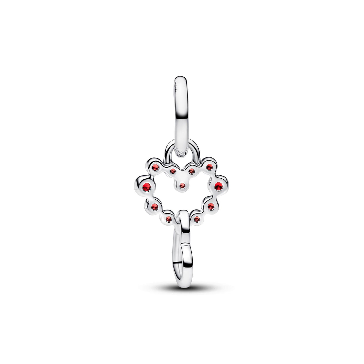 Pandora Moments Charm Pendant Cœurs Liés & Pierres Rouges 794435C01