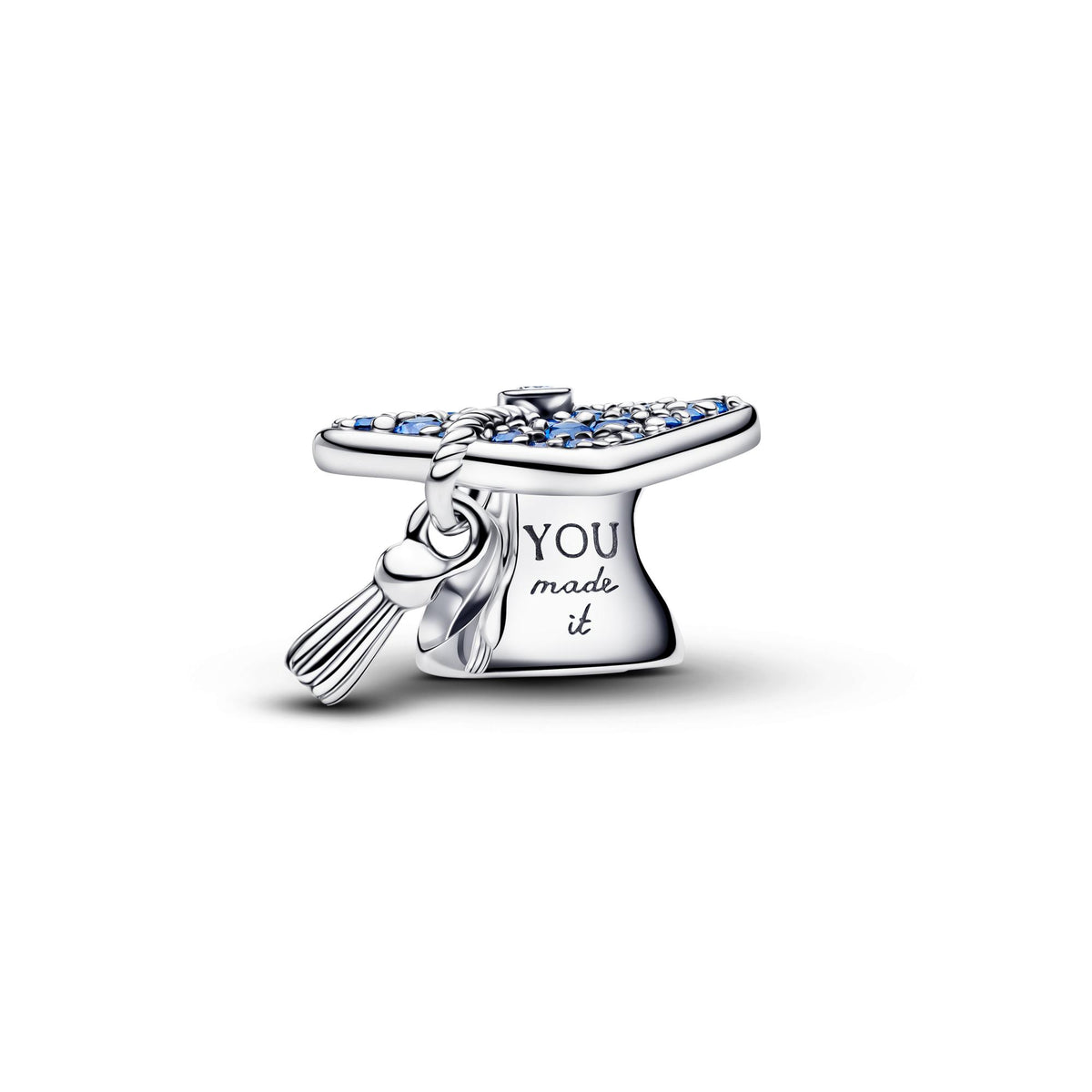 Pandora Moments Charm Toque de Diplômée 2026 Bleu Scintillant 794461C01