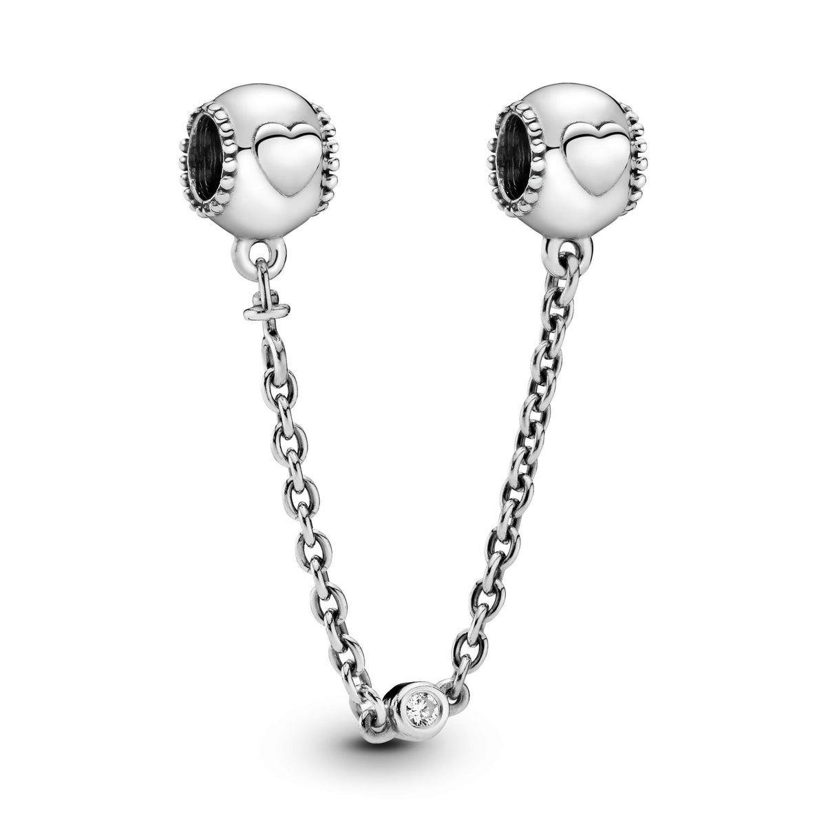 Pandora Moments Charm Clip Chaîne de Confort Cœurs En Relief 796457CZ-05