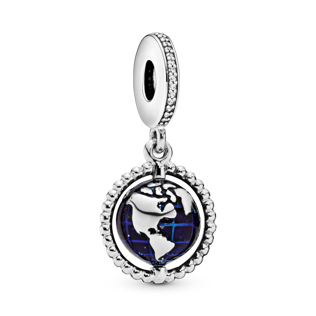 Pandora Moments Charm Pendant Globe Pivotant 798021CZ