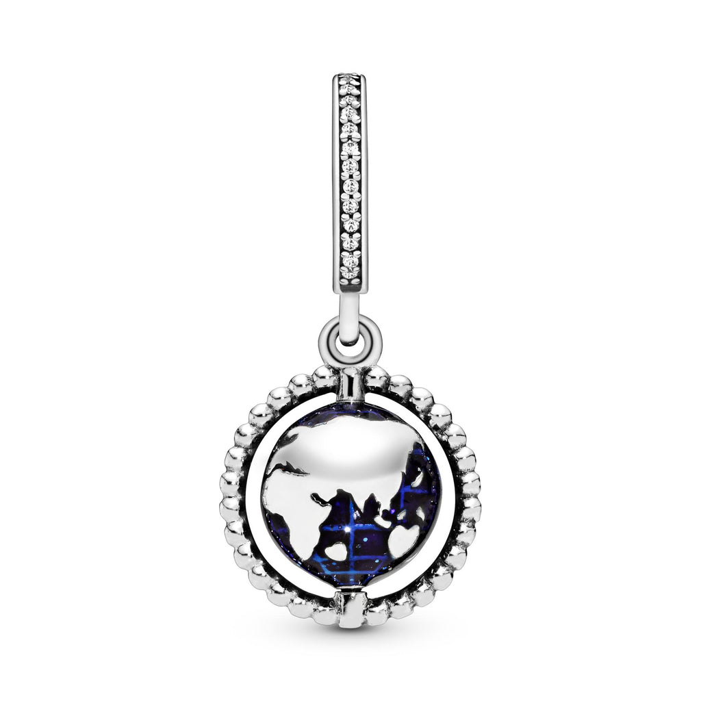 Pandora Moments Charm Pendant Globe Pivotant 798021CZ