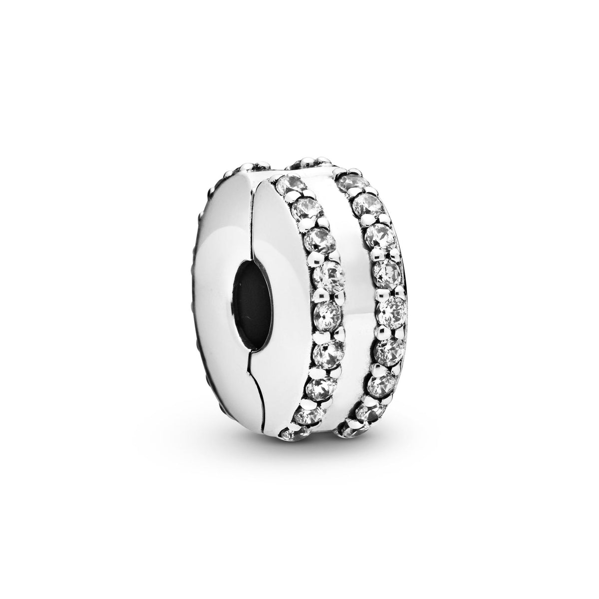 Pandora Moments Charm Clip Pavé Double Rang 798422C01