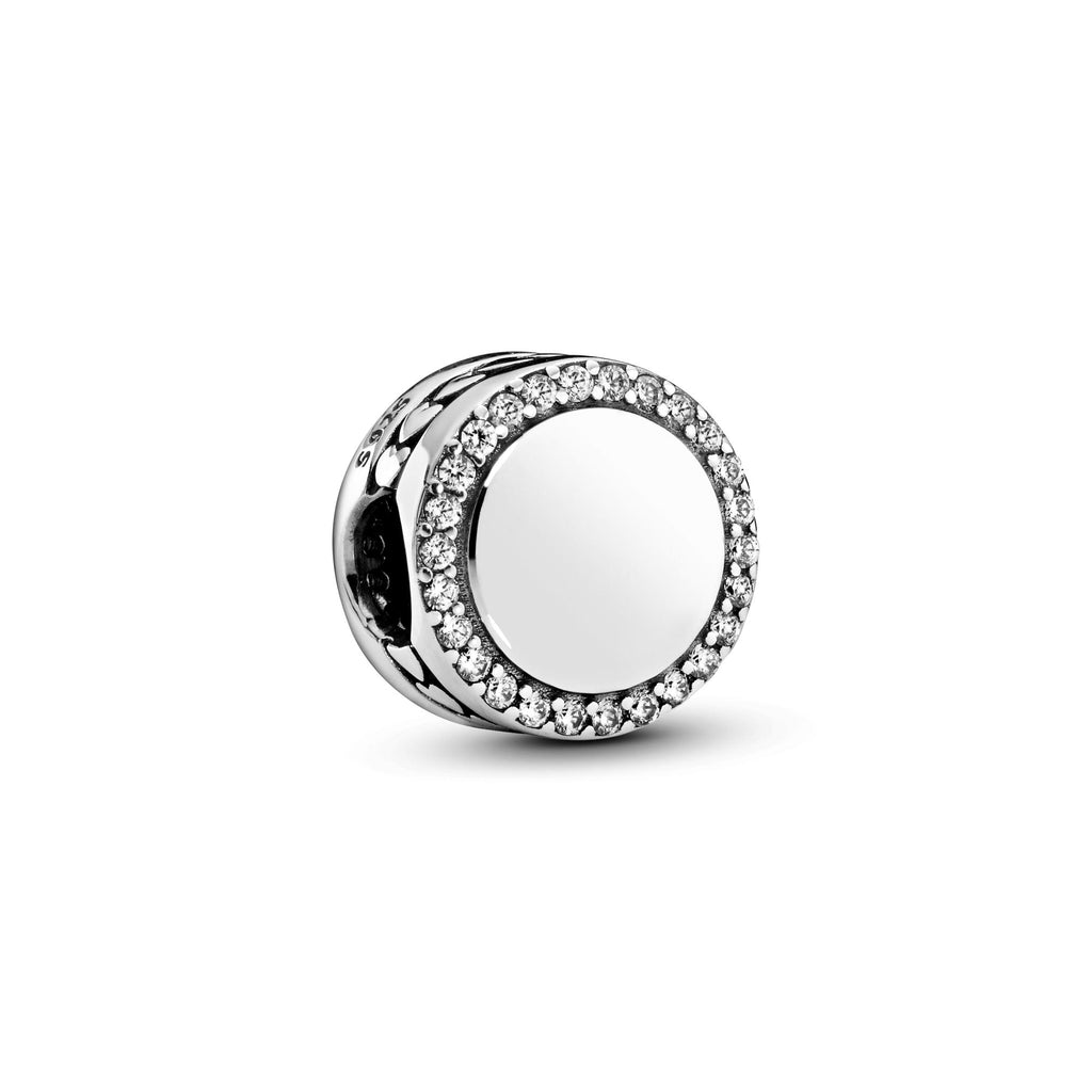 Pandora Moments Charm Bouton Scintillant Gravable 798747C01