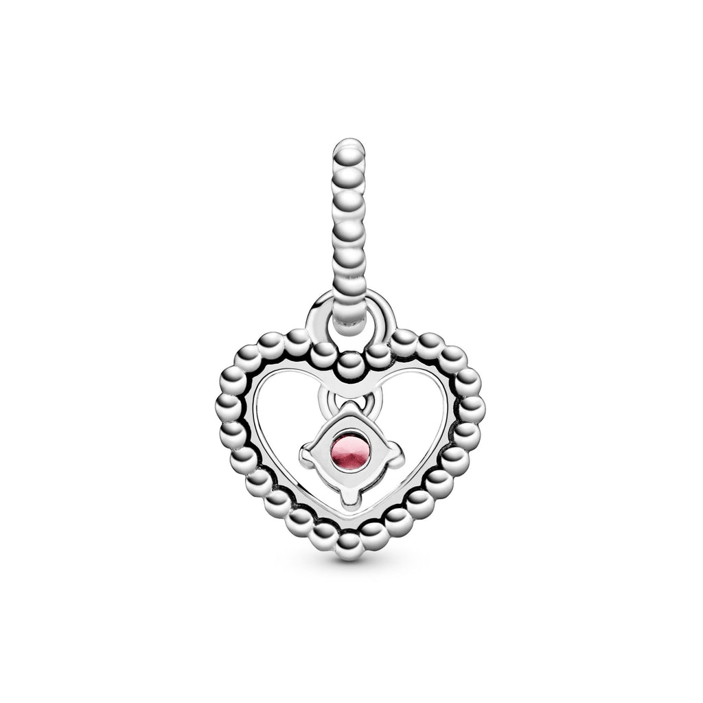 Pandora Moments Charm Pendant Cœur Perlé Rose Pétale 798854C09