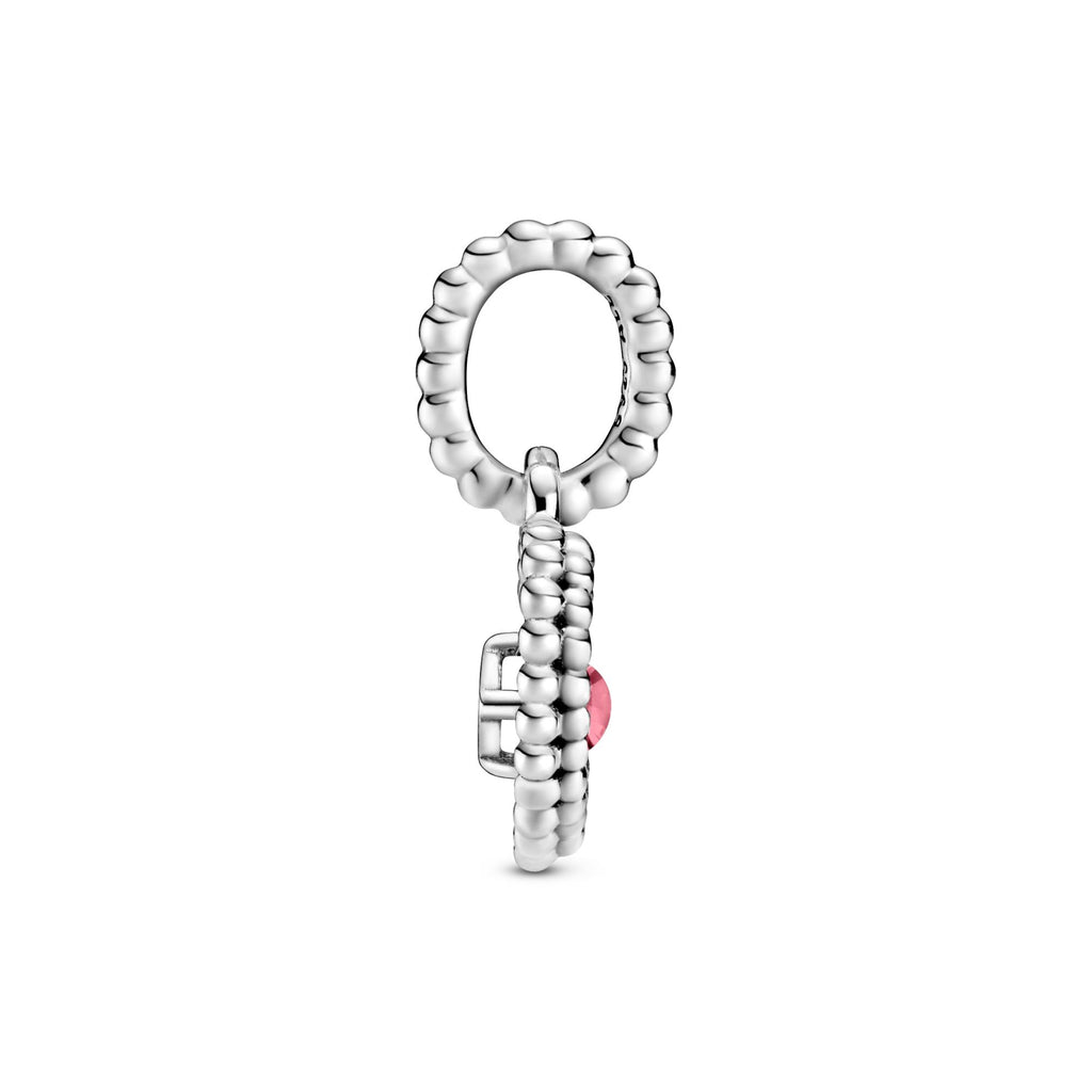 Pandora Moments Charm Pendant Cœur Perlé Rose Pétale 798854C09