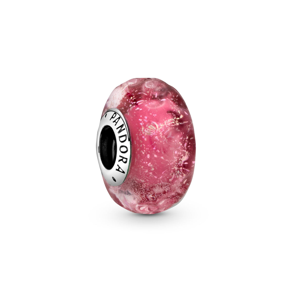Pandora Moments Charm Verre de Murano Rose Ondulé Fantaisie 798872C00