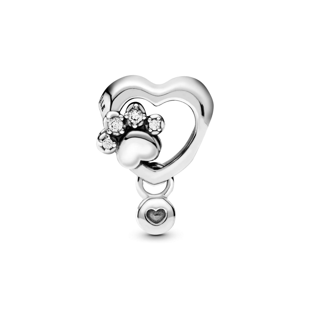 Pandora Moments Charm Empreinte de patte & Cœur Scintillant 798873C01