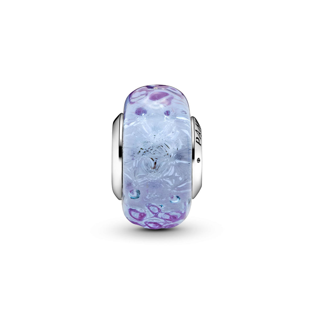 Pandora Moments Charm Lavande en verre de Murano ondulé 798875C00