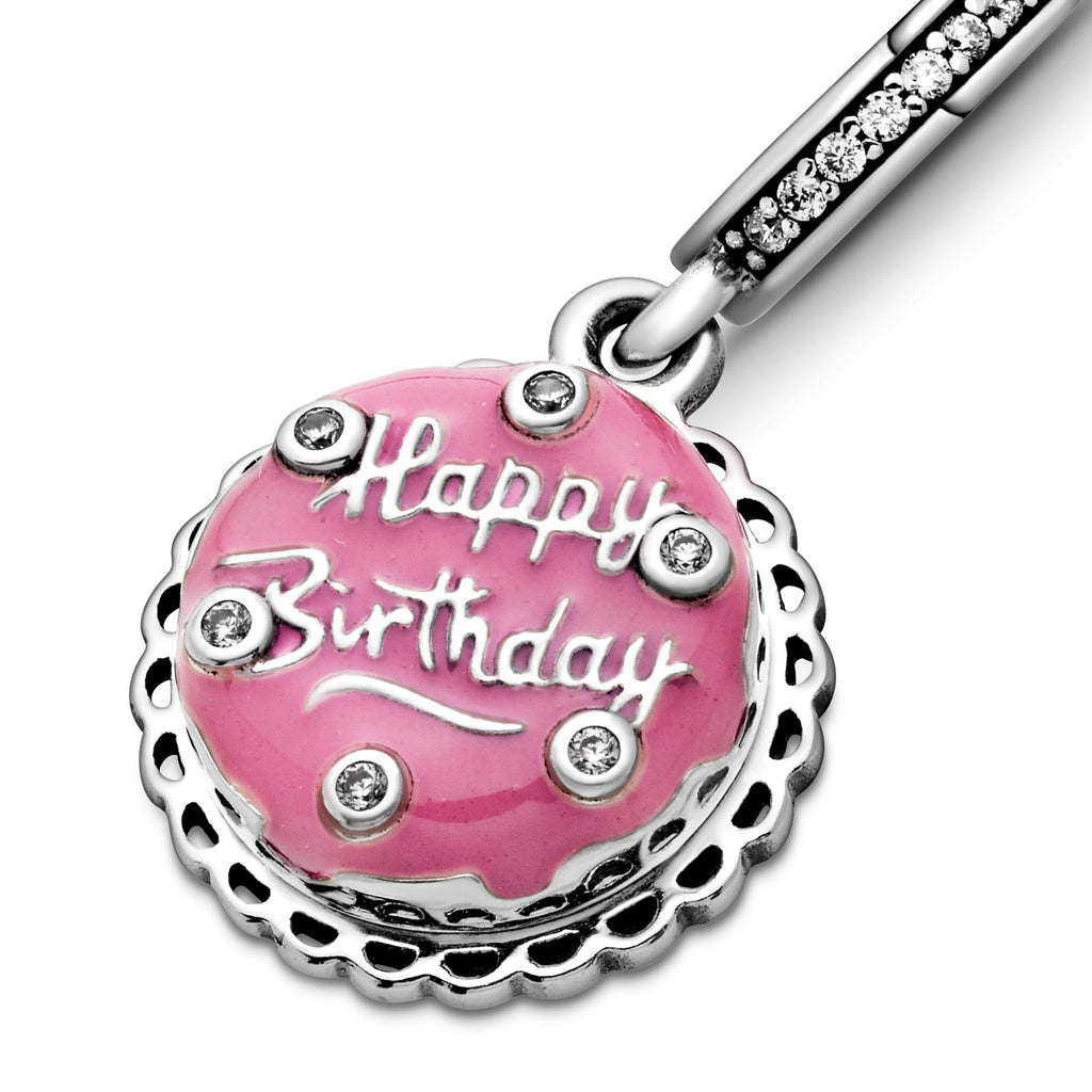 Pandora Moments Charm Pendant Gâteau d'Anniversaire Rose 798888C01