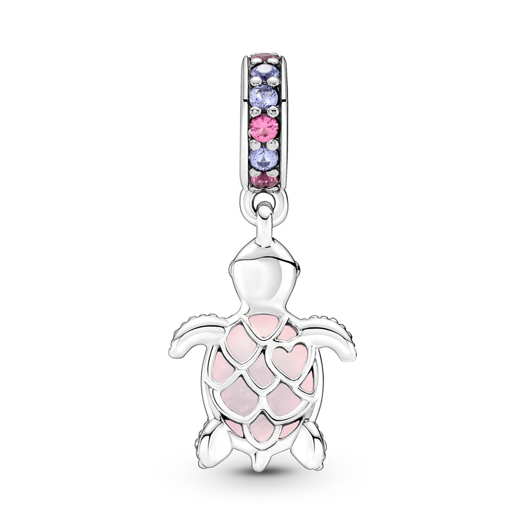 Pandora Moments Charm Pendant Tortue de Mer Rose en Verre de Murano 798939C02