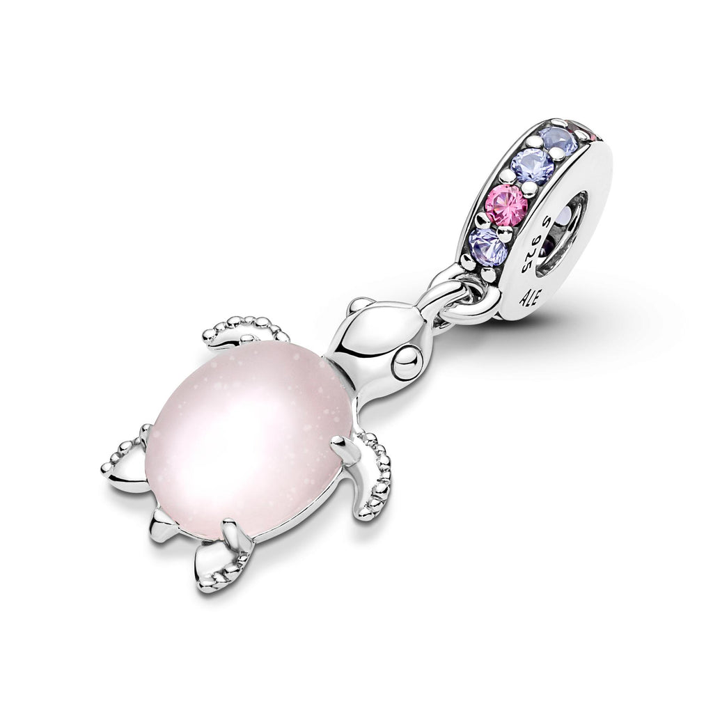 Pandora Moments Charm Pendant Tortue de Mer Rose en Verre de Murano 798939C02