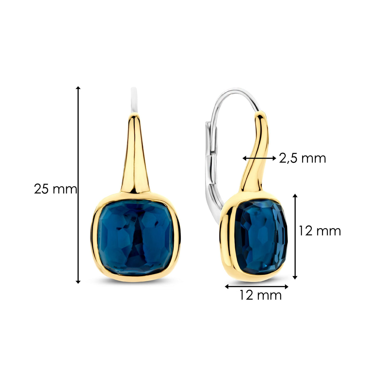 Ti Sento Milano Puces d'oreilles Coussin et rectangle 7989DB