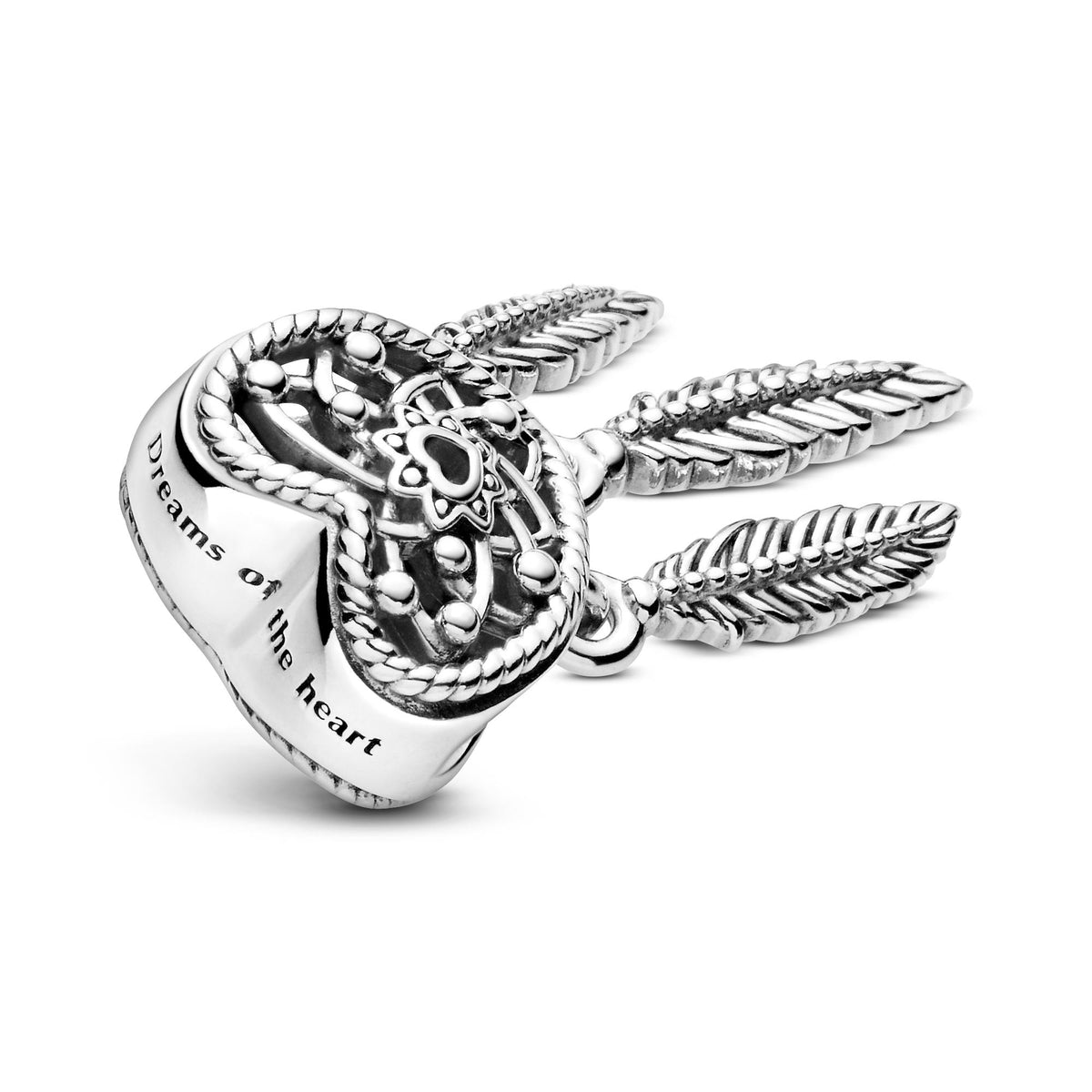 Pandora Moments Charm Attrape-Rêves Cœur Ajouré & Trio de Plumes 799107C00