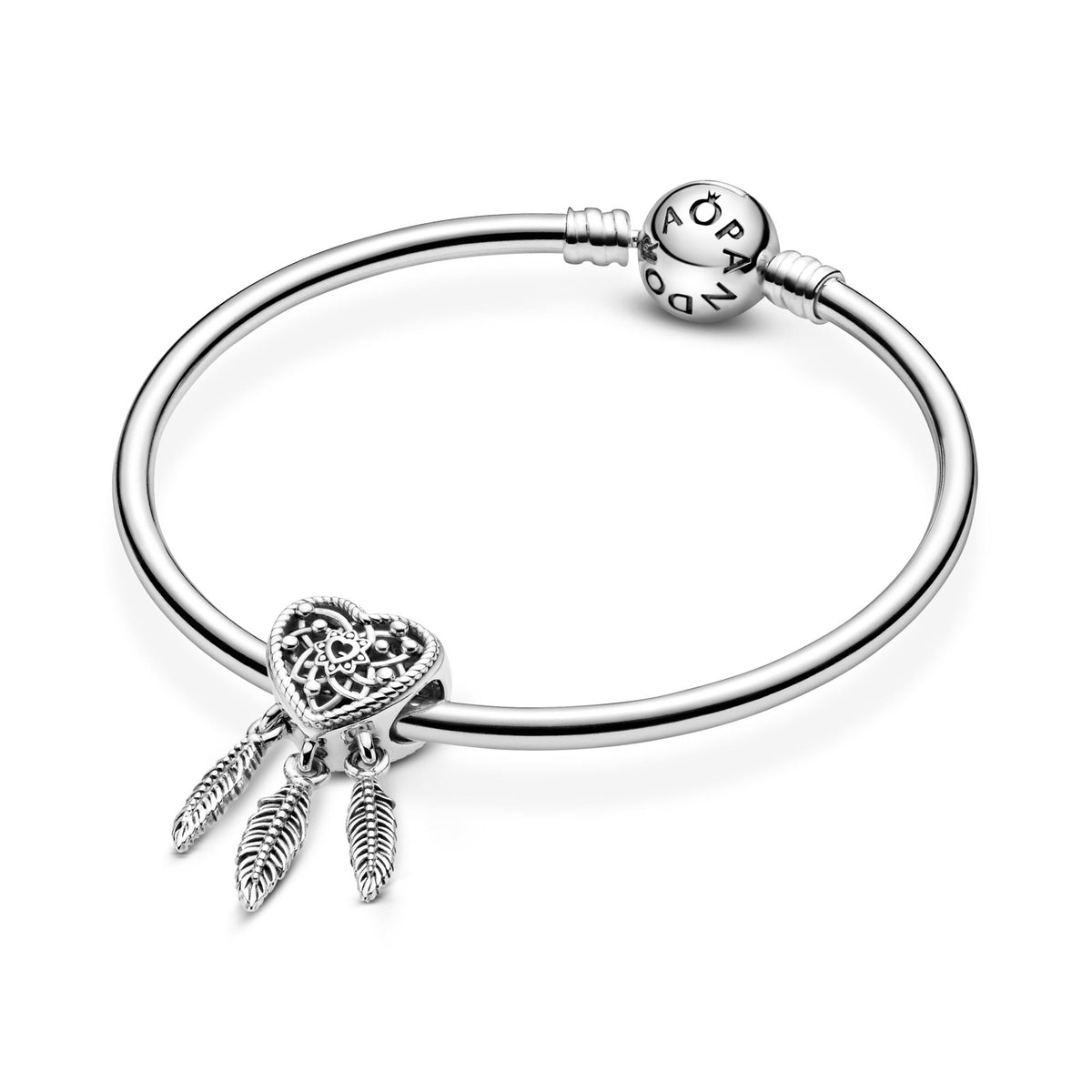 Pandora Moments Charm Attrape-Rêves Cœur Ajouré & Trio de Plumes 799107C00