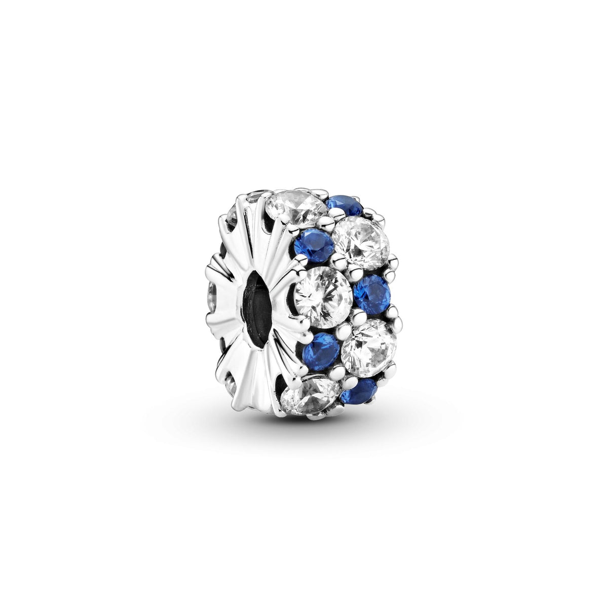 Pandora Moments Charm Clip Scintillant Incolore & Bleu 799171C01